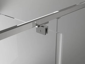 Mexen Exo-BR 90 x 90 cm-es nyitható zuhanykabin, átlátszó, króm - 8181-090-090-01-00