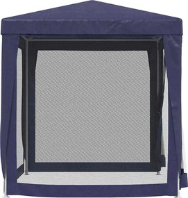 Kék HDPE rendezvénysátor 4 hálós oldalfallal 2 x 2 m