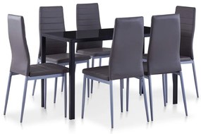 7 darabos szürke étkezőszett