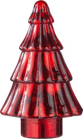X-MAS üveg fenyő 20 cm , piros