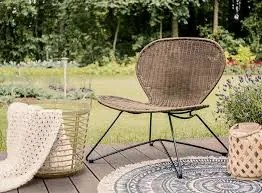 Barna rattan fotel SAREK