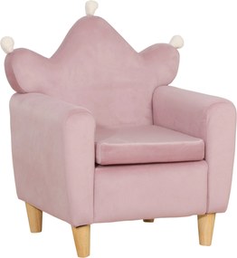 HOMCOM Gyermek Karosszék Mini Kanapé 3+ Éves Gyerekek Számára Párnázott Üléssel, Karfákkal és Fából Készült Szerkezettel, Max. Terhelhetőség 45 kg, 50