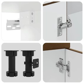 vidaXL 8 darabos konyhaszekrény szett Kalmar barna tölgy műfa