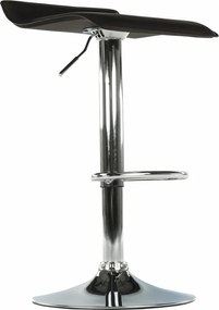Bárszék, fekete textilbőr/króm, LARIA NEW