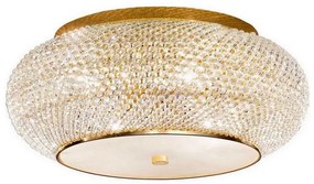 Ideal Lux - Kristály mennyezeti lámpa PASHA 10xE14/40W/230V átm. 55 cm arany