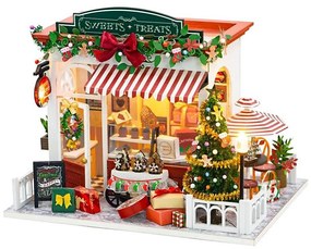 2Kids Toys - Mini karácsonyi cukrászda házikó 2xAAA elemmel