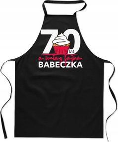Konyhai Kötény fekete Születésnap 70 éves Muffin Női Ajándék FA_464_cz