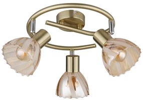 Globo 54315M-3 - Spotlámpa ZACHERY 3xE14/40W/230V arany