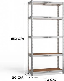 G7030 álló polc, 70x150x30 cm, fém