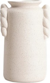Mare váza homokszínű kivitelben, copfokkal 15x13x24 cm Homla