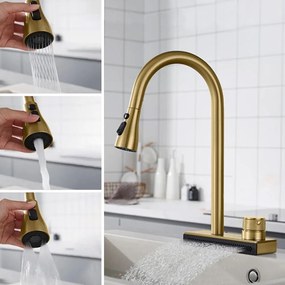 Konyhai csaptelep REA CONOR BRUSH GOLD
