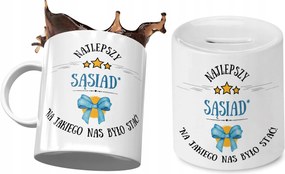 Szomszédnak Bögre Ajándék persely szett fényképes nyomtatással