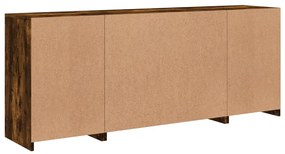 füstös tölgy színű tálalószekrény LED-ekkel 163 x 37 x 67 cm
