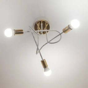 Ráépíthető csillár OXFORD 3xE27/15W/230V arany/fehér