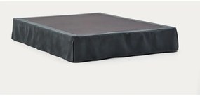 Antracitszürke kárpitozott franciaágy 150x190 cm Jaira – Kave Home