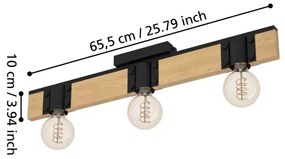 Eglo 43901 - Mennyezeti lámpa BAILRIGG 3xE27/40W/230V