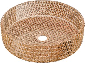 Mexen Aura üveg pultra szerelhető mosdó 39 x 39 cm, rózsaarany - 24013968