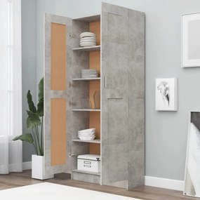 betonszürke szerelt fa könyvszekrény 82,5 x 30,5 x 185,5 cm