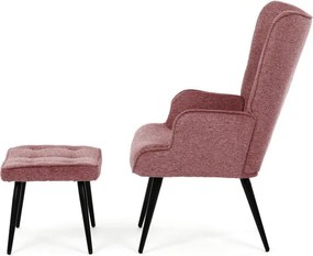Relaxációs fotel, rózsaszín, bársony kárpit, AK-303 PINK2