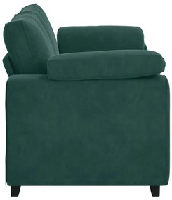 sötétzöld bársony loveseat kanapé 140 cm