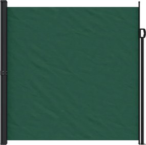 Sötétzöld behúzható oldalsó napellenző 200 x 500 cm