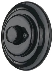 Bohemia-Design - Retro porcelán forgatható fényerőszabályzó kerettel 250V/10A fekete