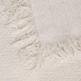Krémszínű újrahasznosított pamut ágytakaró 180x260 cm Spike – Ixia