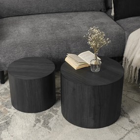 Dohányzóasztal szett fekete színben LEILA