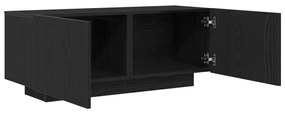 TV Szekrény Fekete Tölgy 100x35x40 cm Műanyag Fa