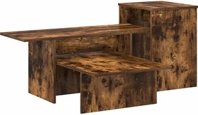 vidaXL Konzolasztal Füstölt tölgy 91,5 x 35 x 38,5 cm Faanyag