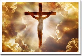 Poszterek keretben 60x40 Jézus keresztre feszítése