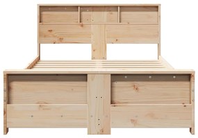 vidaXL Ágykeret fejtámlával Barna 120 x 200 cm Faanyag