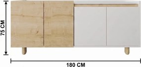 Ravenna Modern 180 - Sapphire Oak, White