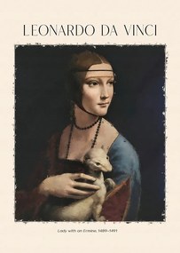 Leonardo Da Vinci Hölgy Menyéttel 21x30cm #402