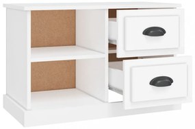 fehér szerelt fa TV-szekrény 73 x 35,5 x 47,5 cm