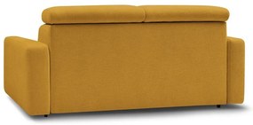 Mustársárga kinyitható kanapé 215 cm Monaco – Bobochic Paris