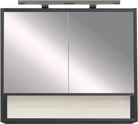 Luna 80 felső tükrös szekrény, antracit