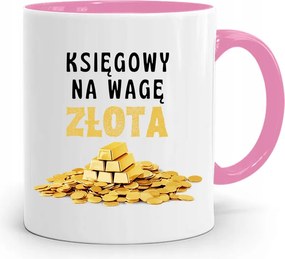 Rózsaszín Bögre Ajándék Könyvelőnek, fényképes nyomattal