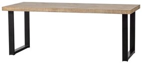 Tablo étkezőasztal mangó asztallappal, 180 x 90 cm - WOOOD