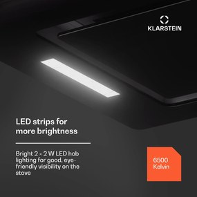 Klarstein Hektor Eco, páraelszívó, 52 cm, 466 m³/ó, érintéses vezérlés, üveg