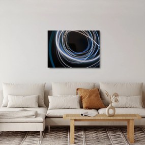 Kék vonalak képe (üvegen) (70x50 cm)