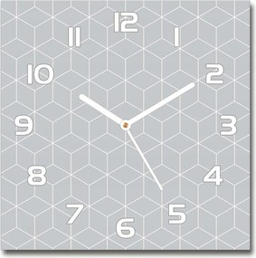 Üveg falióra Geometrikus háttér 30x30 cm