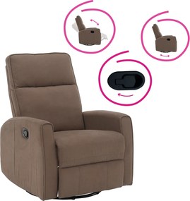 Relax forgószék fotel, szürkésbarna taupe, MEKENZI