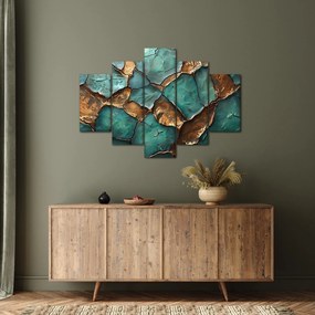 Kép - Zöld-arany festés (150x105 cm)