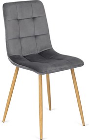 szett étkezőasztal HARRY 102-142 cm artisan tölgy és 6 szék FREDY szürke