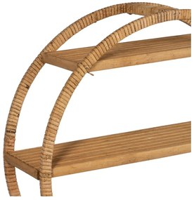 Natúr színű többszintes rattan fali polc 45,5 cm – Ixia