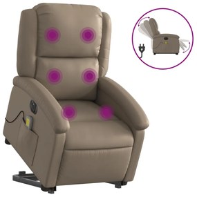 elektromos cappuccino műbőr felállást segítő masszázsfotel