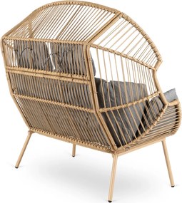 Sofa Ogrodowa Dwuosobowa KORYNT Szary