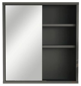 Függesztett fürdőszoba szekrény Nastoretta (tükörrel) (antracit). Akció -24%. 1107358