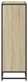 sonoma tölgy színű szerelt fa könyvszekrény 80,5x35x107,5 cm